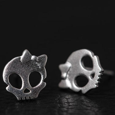 Bow Skull Earrings (Various Color)